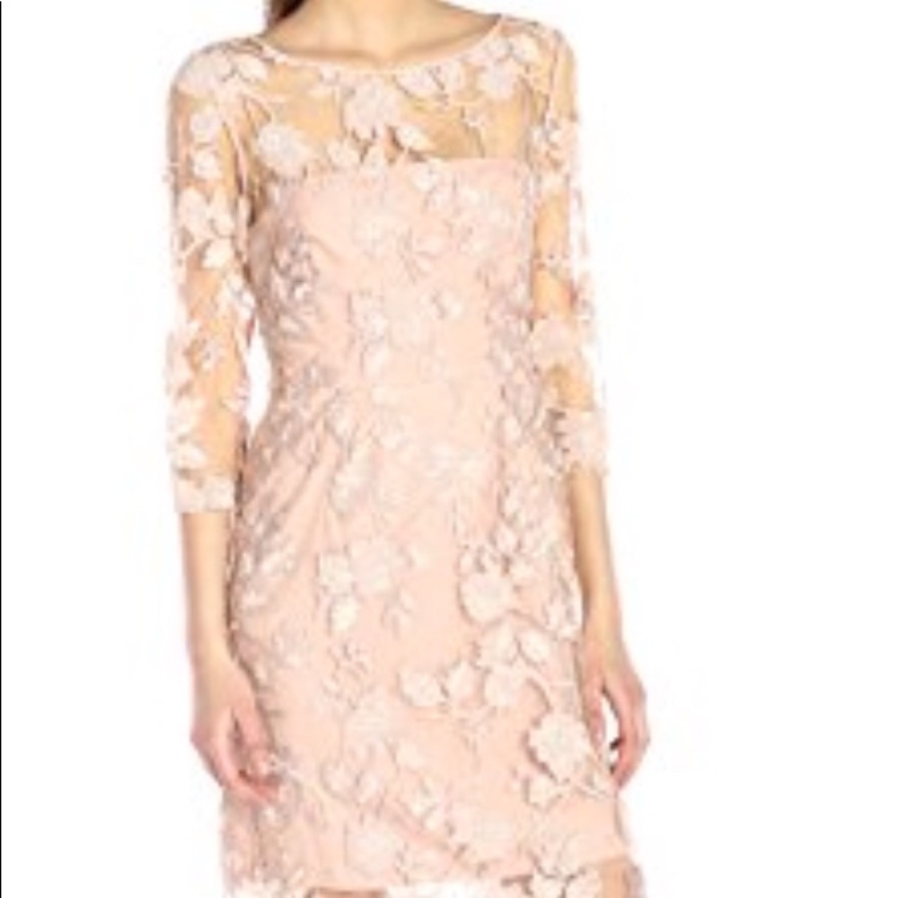 Vera wang nude sequin dress
